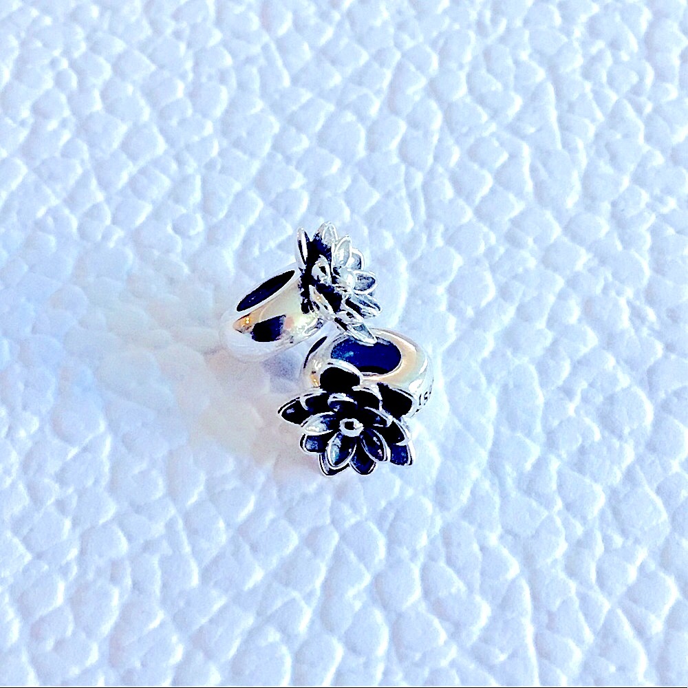 STERLING SILVER FLOWER SPACER STOPPER CHAR…